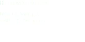 Horarios de atención Lunes a Viernes
9:00 a 17:00 horas 